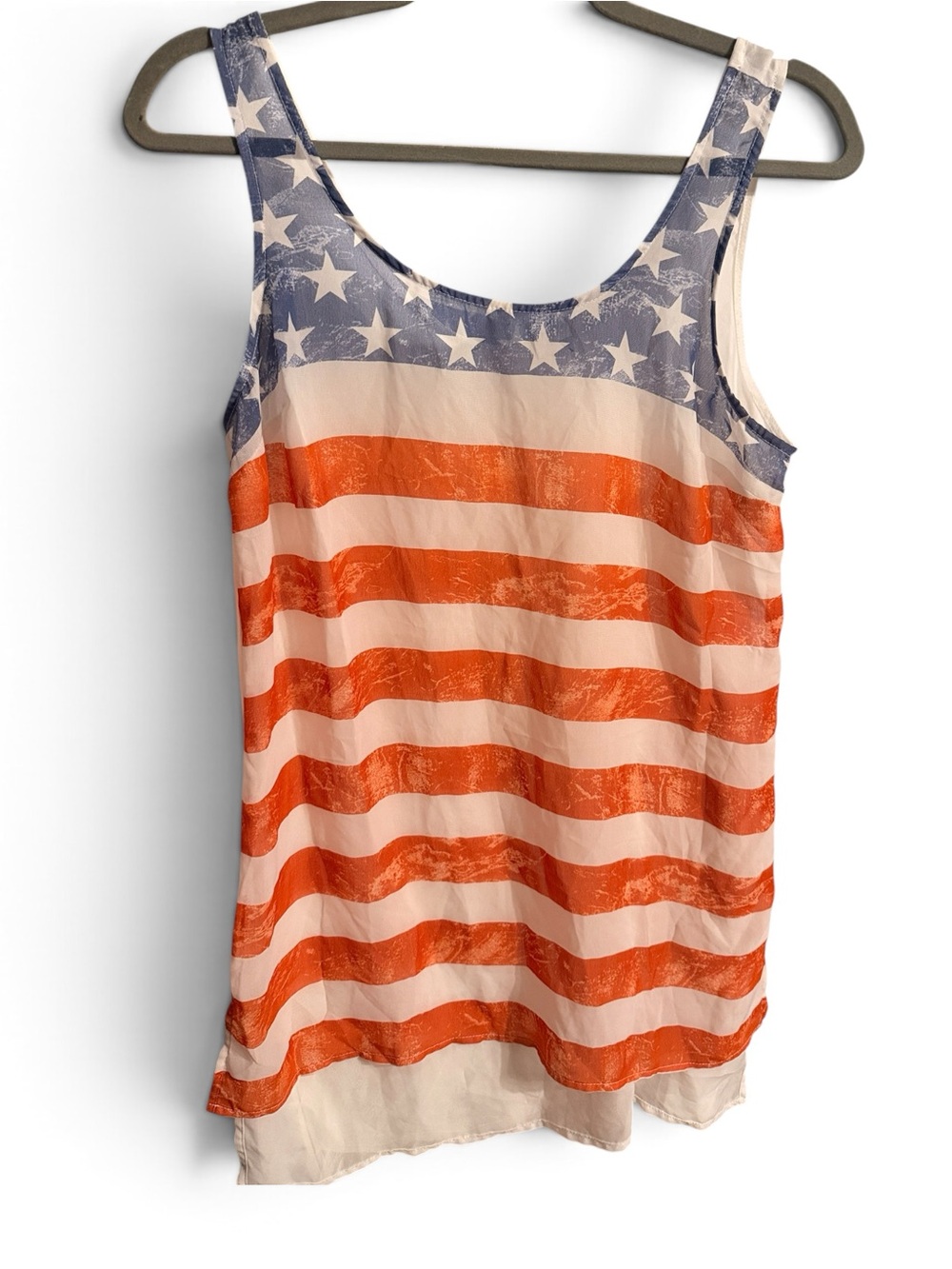 Forever 21 American Flag Sheer Mini Dress Cover Up S